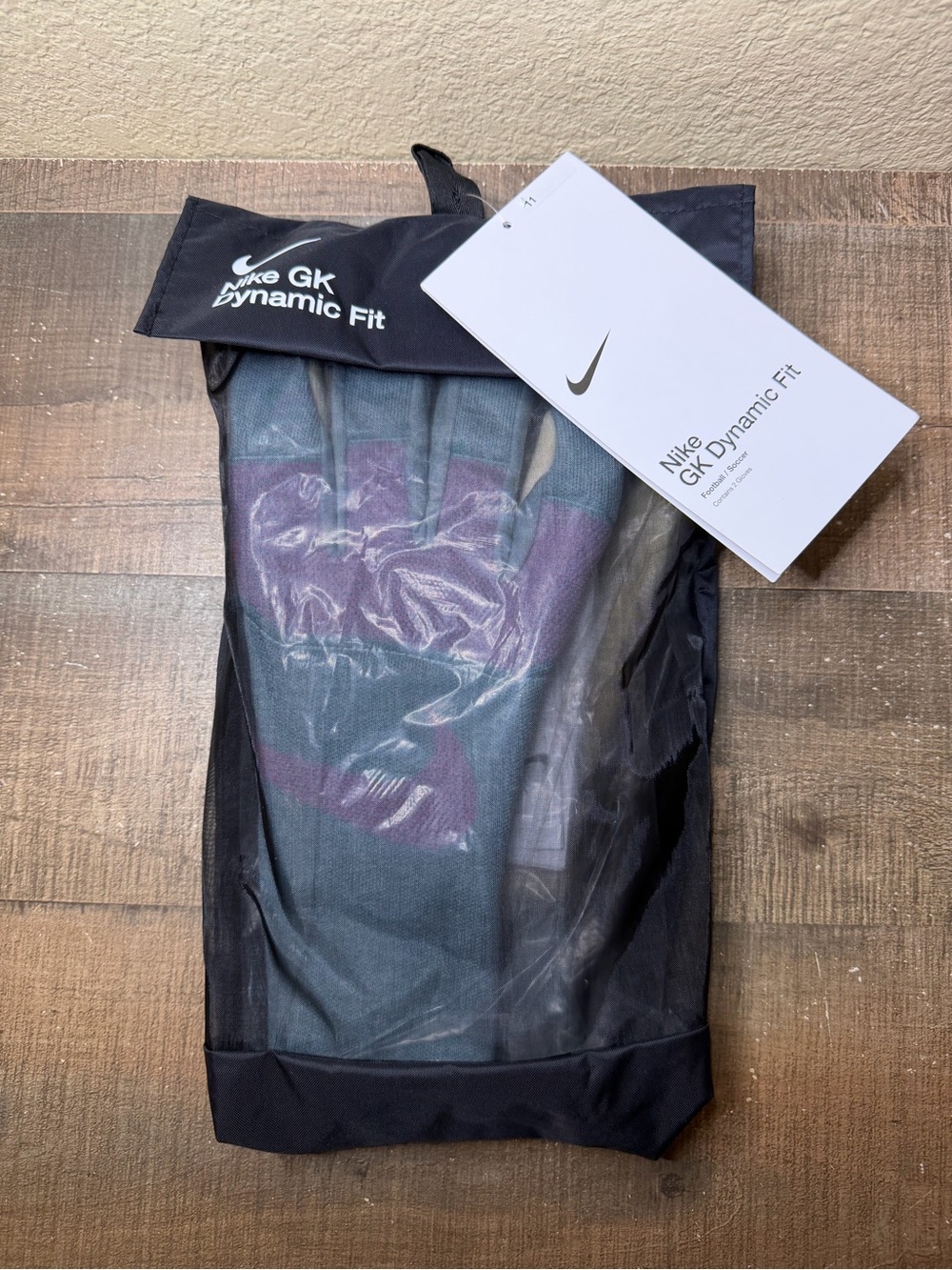Nike GK Dynamic Fit Goalkeeper Soccer Gloves.
- Size 11 Men.
